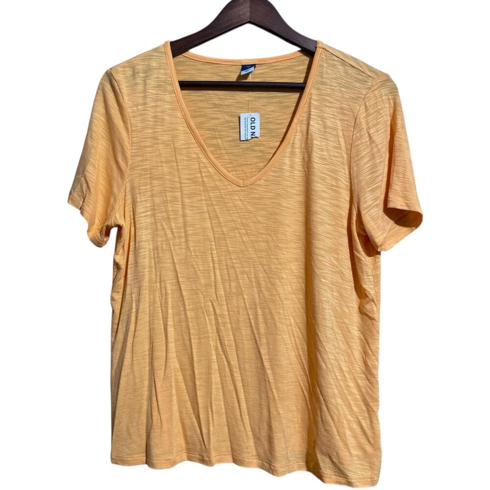 NWT Old Navy Luxe light orange v-neck oversized tee - Small